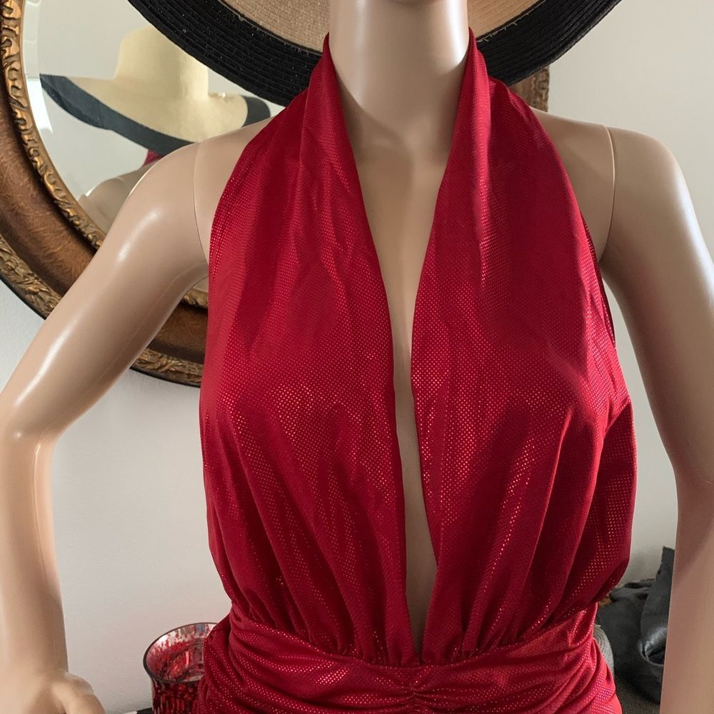NWT Glitter Red Party Top